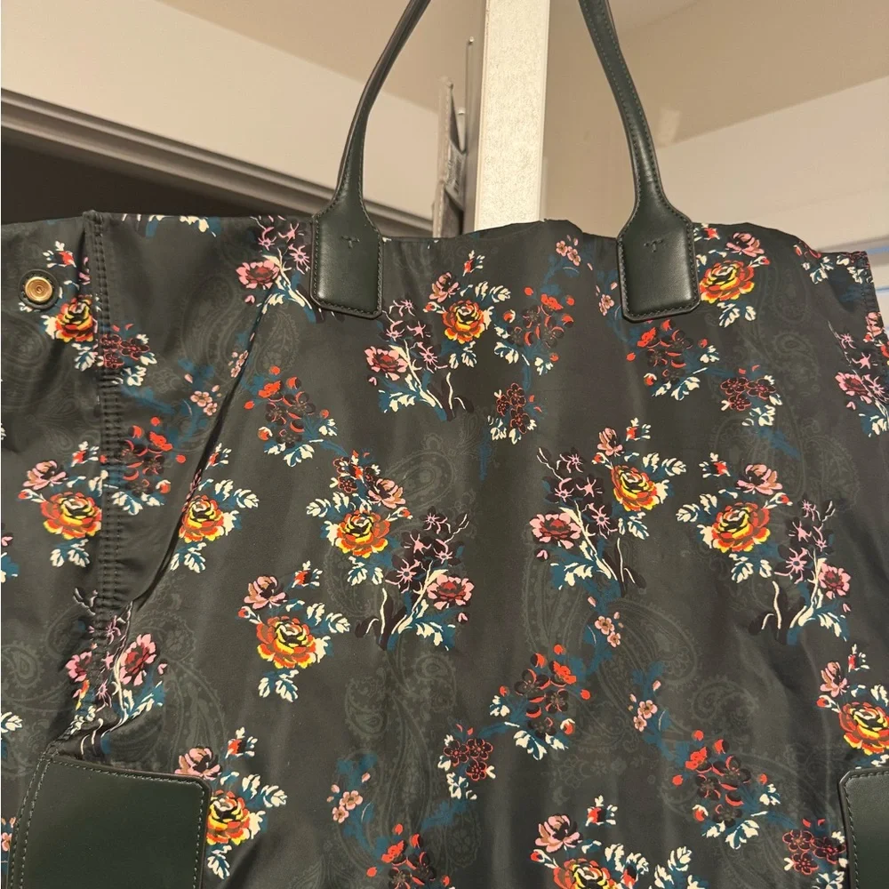 Tory Burch Ella Large Green printed Tote